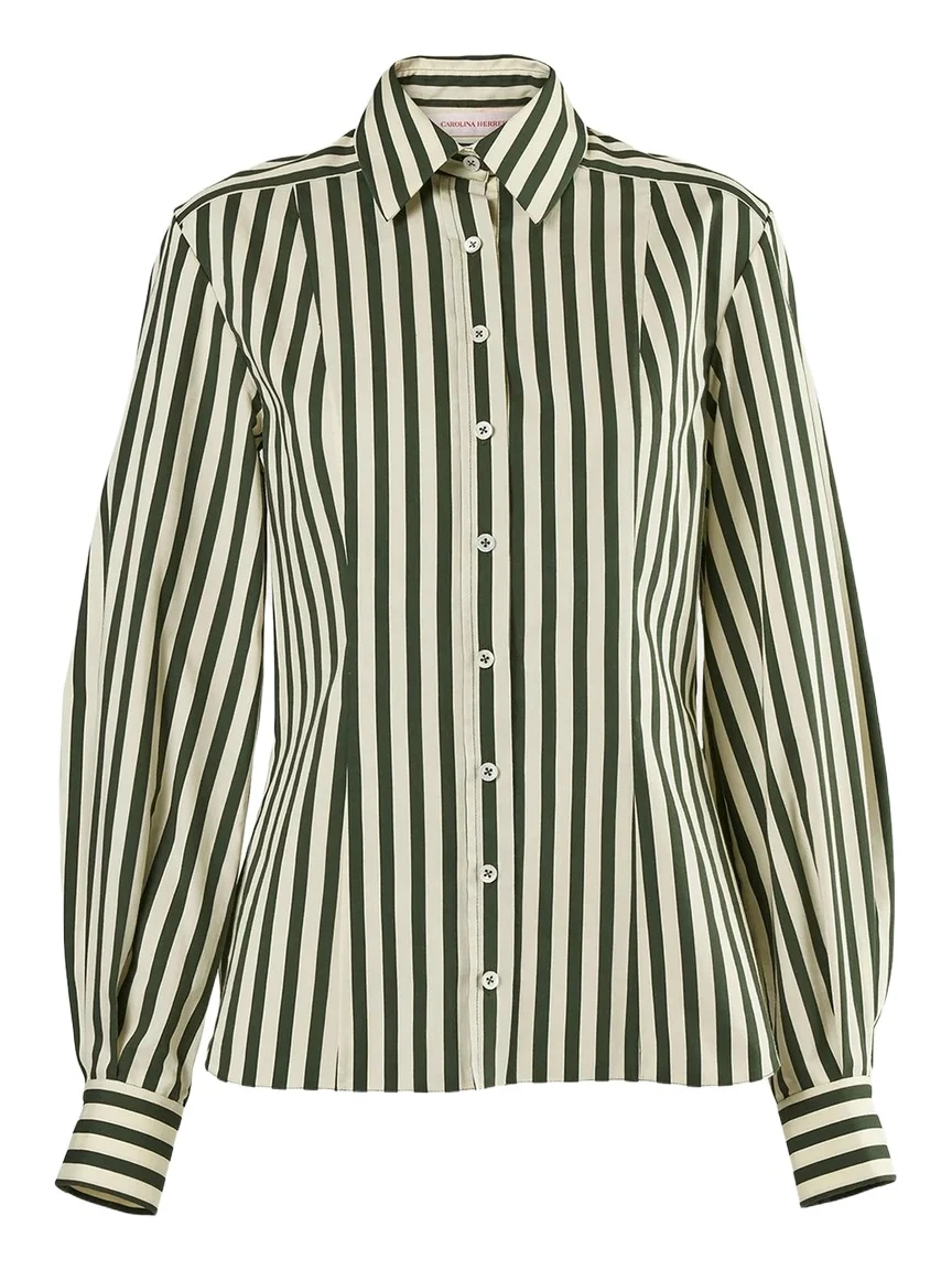 Carolina Herrera Isabella Striped Cotton Shirt