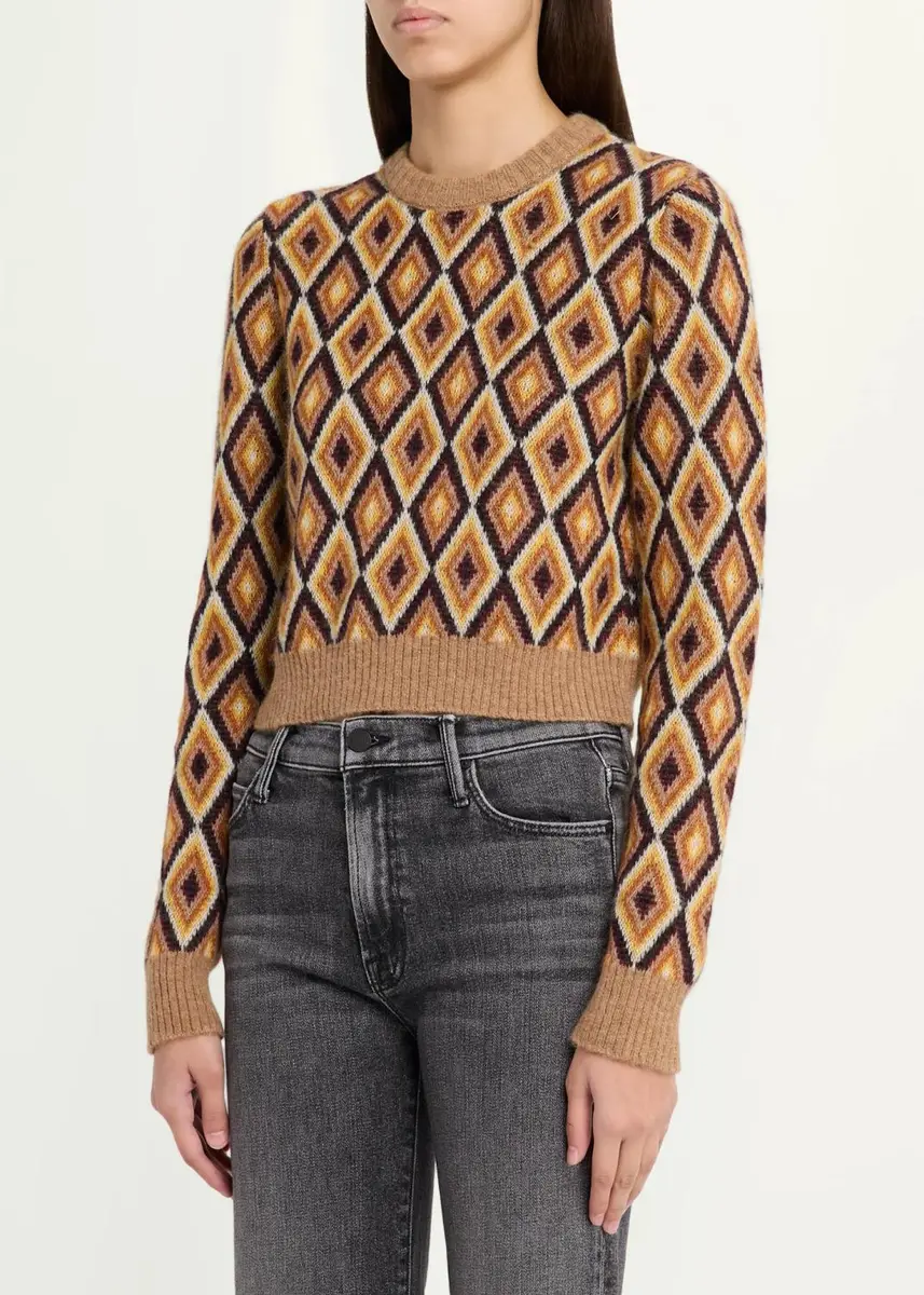 Mother The Diamond Wool Crop Sweater | Thumbnail 4 Mother The Diamond Wool Crop Sweater | Thumbnail 4