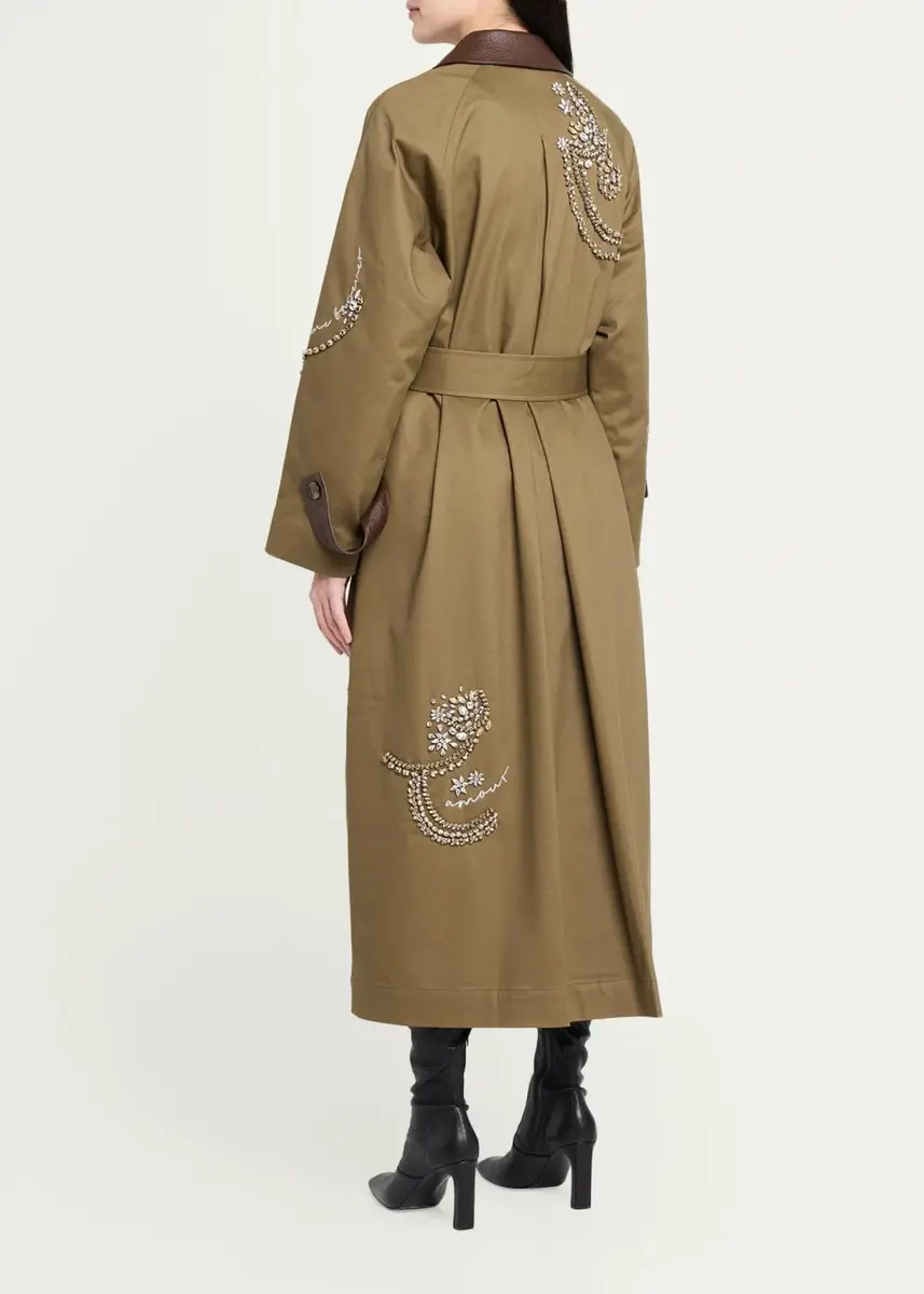 Cinq à Sept Almina Embellished Embroidered Trench Coat | Thumbnail 3 Cinq à Sept Almina Embellished Embroidered Trench Coat | Thumbnail 3