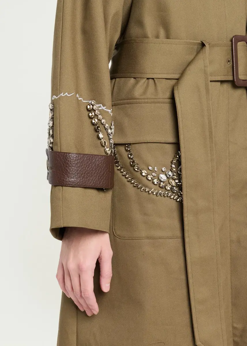 Cinq à Sept Almina Embellished Embroidered Trench Coat | Thumbnail 5 Cinq à Sept Almina Embellished Embroidered Trench Coat | Thumbnail 5