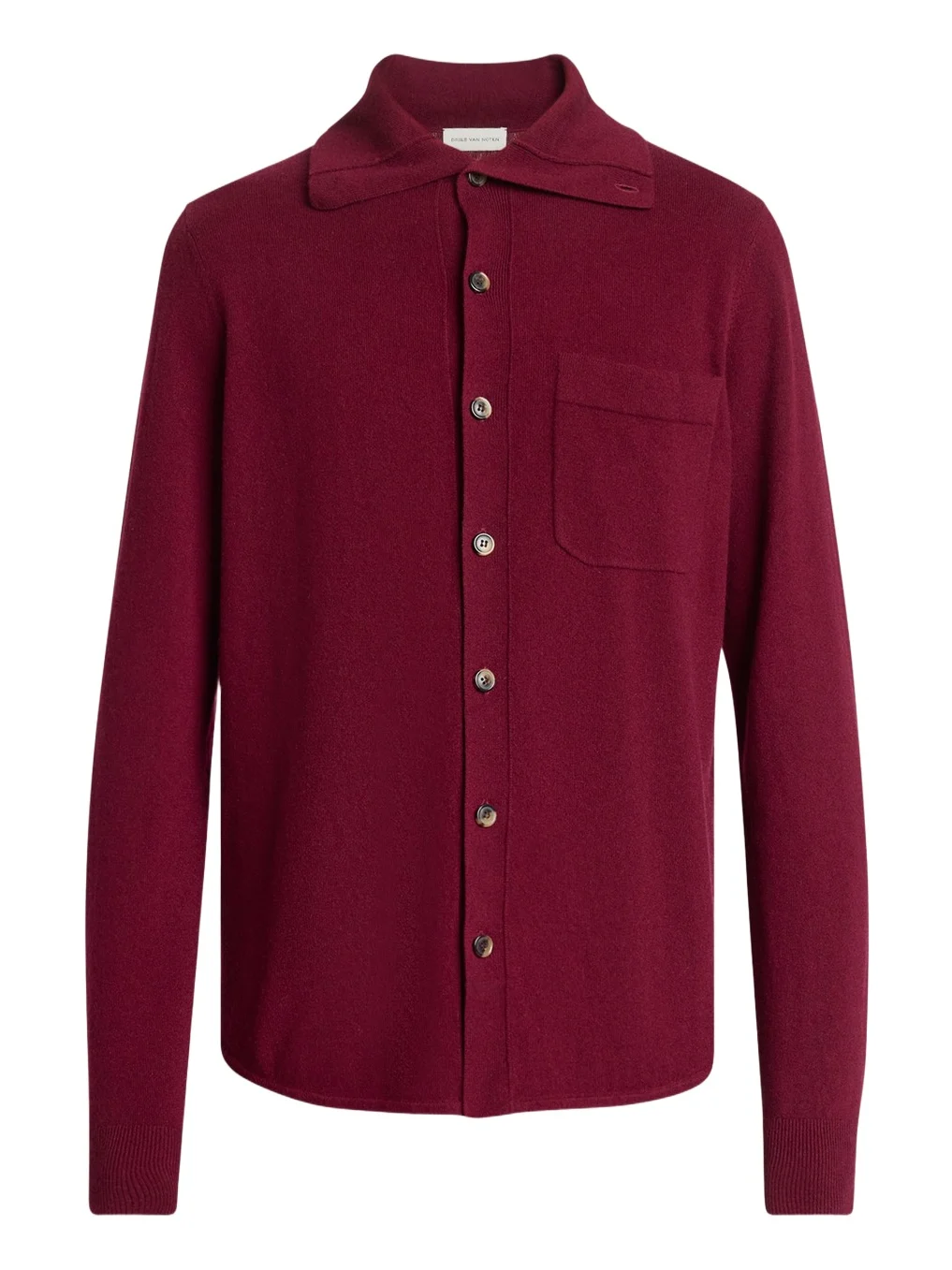 Dries Van Noten Men's Cashmere Knit Button-Down Shirt