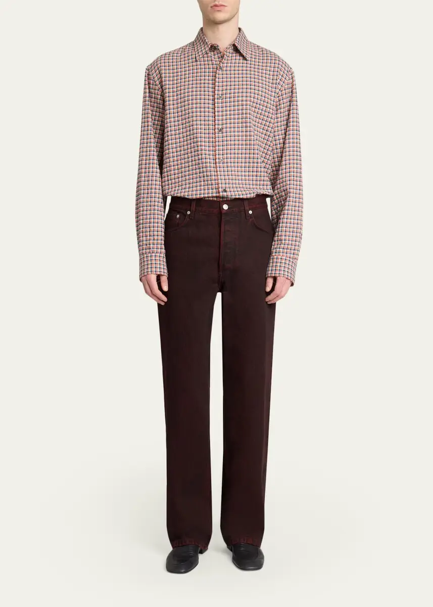 Dries Van Noten Men's Stonewash Straight Leg Five-Pocket Pants | Thumbnail 2 Dries Van Noten Men's Stonewash Straight Leg Five-Pocket Pants | Thumbnail 2
