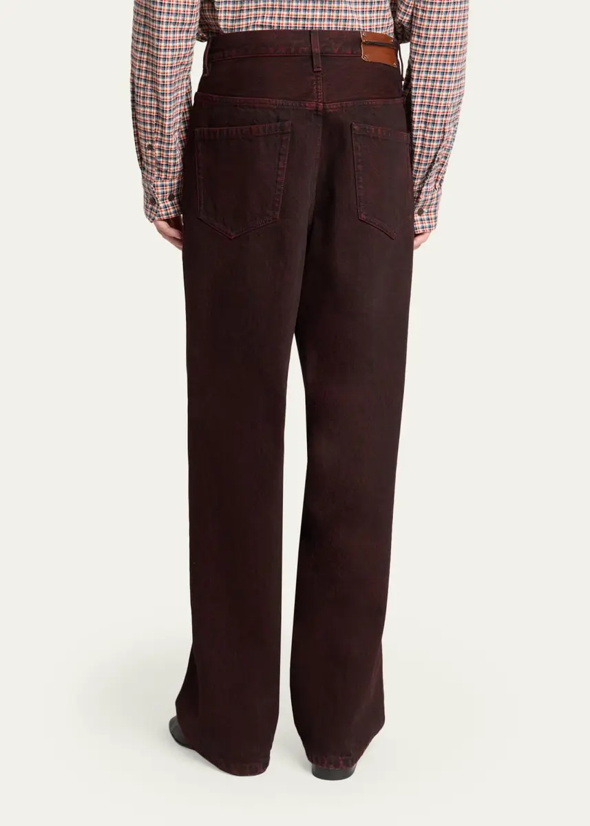 Dries Van Noten Men's Stonewash Straight Leg Five-Pocket Pants | Thumbnail 3 Dries Van Noten Men's Stonewash Straight Leg Five-Pocket Pants | Thumbnail 3