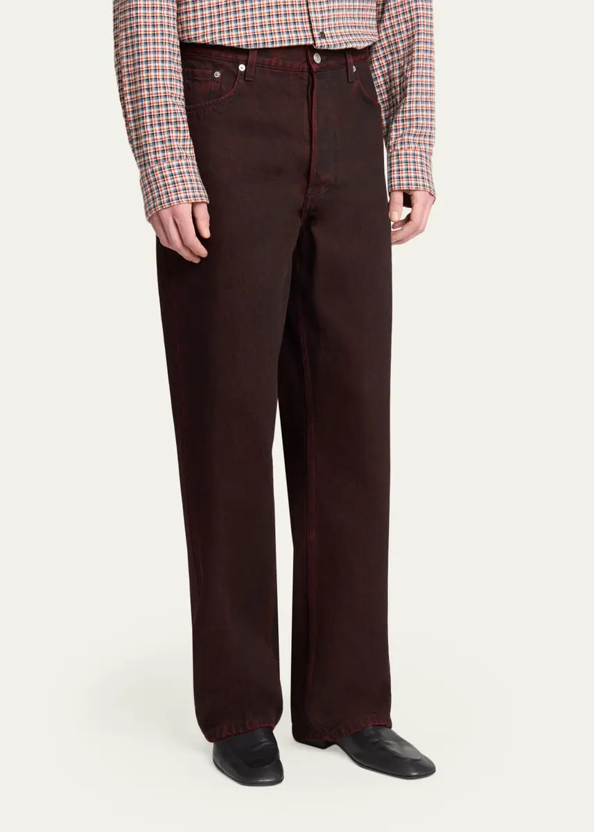Dries Van Noten Men's Stonewash Straight Leg Five-Pocket Pants | Thumbnail 4 Dries Van Noten Men's Stonewash Straight Leg Five-Pocket Pants | Thumbnail 4