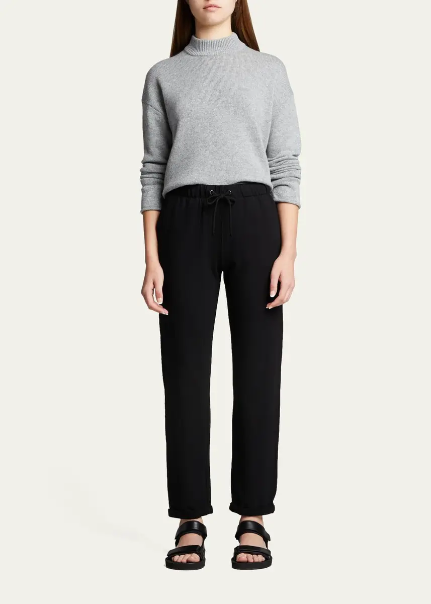 MAJESTIC FILATURES Drawstring French Terry Pants with Rolled Hem | Thumbnail 2