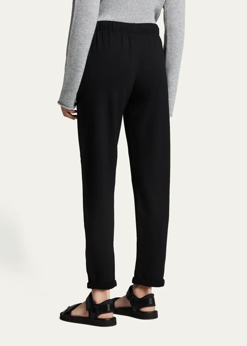 MAJESTIC FILATURES Drawstring French Terry Pants with Rolled Hem | Thumbnail 3
