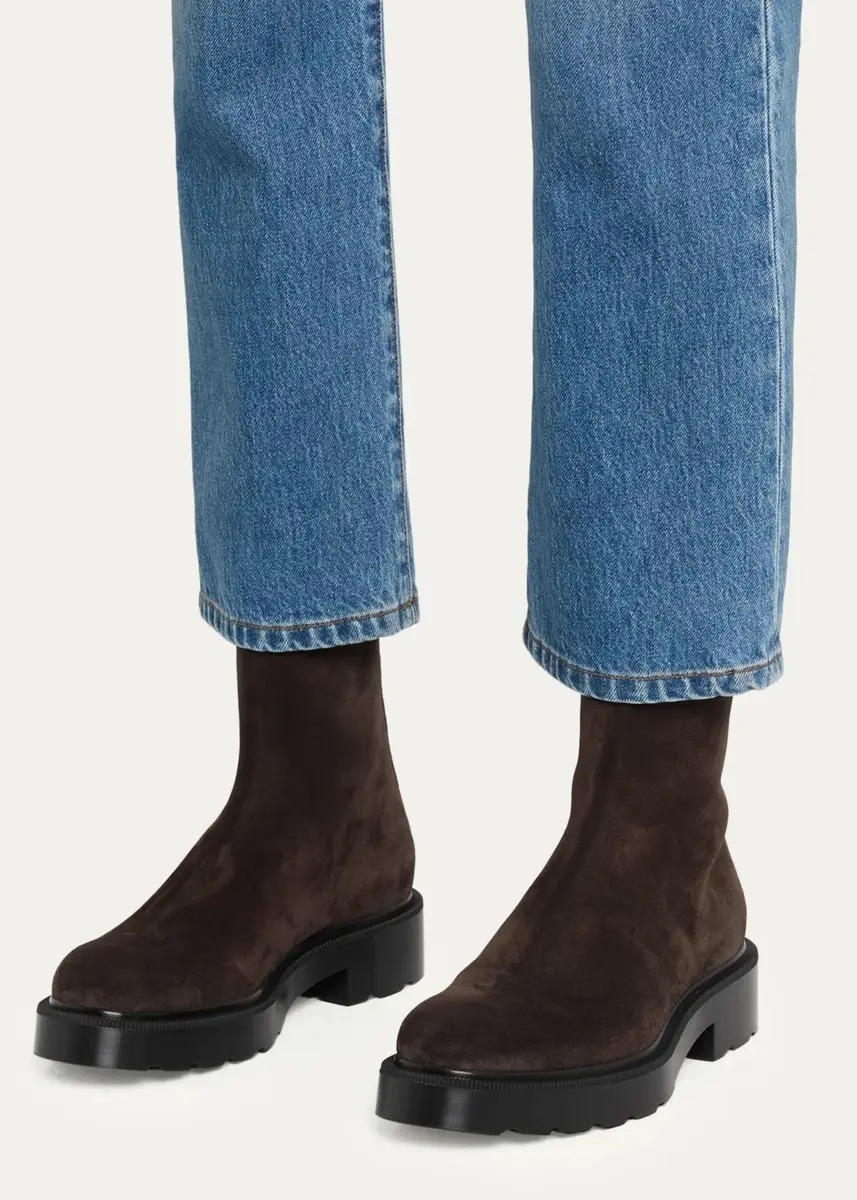 The Row Nobilis Suede Ankle Boots | Thumbnail 2