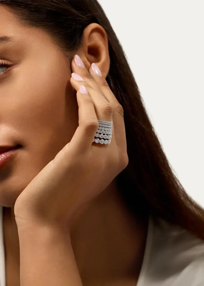 Melissa Kaye 18K Yellow Gold Diamond Thin Sadie Eternity Ring | Thumbnail 2 Melissa Kaye 18K Yellow Gold Diamond Thin Sadie Eternity Ring | Thumbnail 2