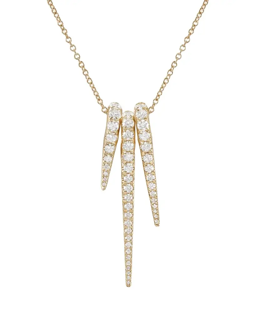 18K Yellow Gold Lola 3-Needle Pendant Necklace 18K Yellow Gold Lola 3-Needle Pendant Necklace