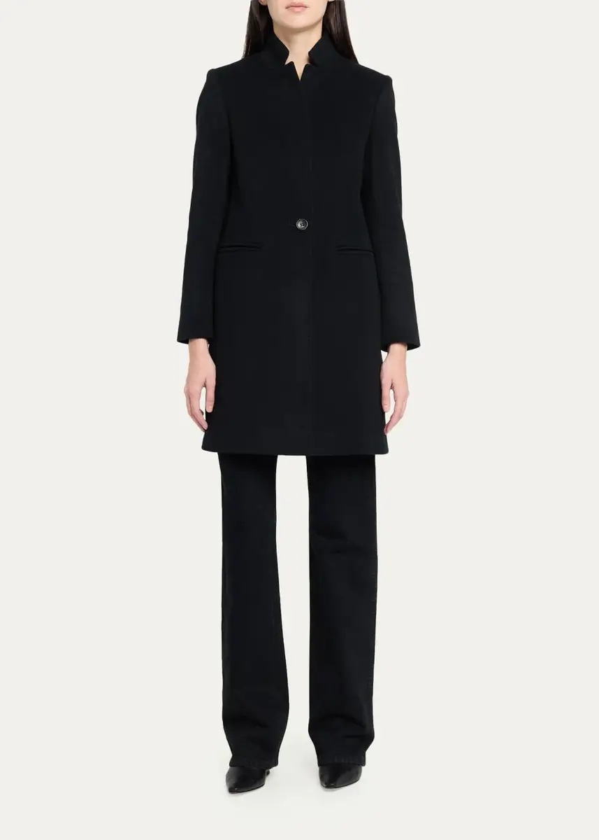 Cinzia Rocca Inverted Notch Collar Pure Wool Coat | Thumbnail 2 Cinzia Rocca Inverted Notch Collar Pure Wool Coat | Thumbnail 2