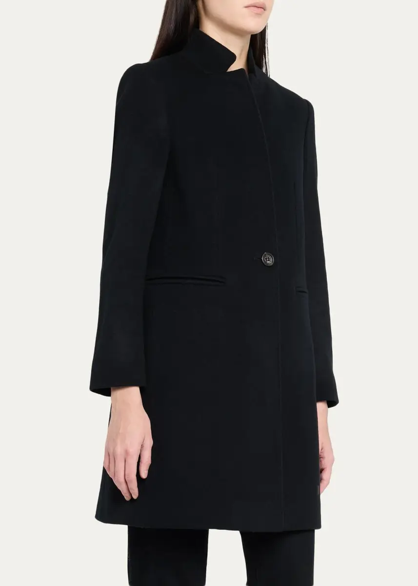 Cinzia Rocca Inverted Notch Collar Pure Wool Coat | Thumbnail 4 Cinzia Rocca Inverted Notch Collar Pure Wool Coat | Thumbnail 4