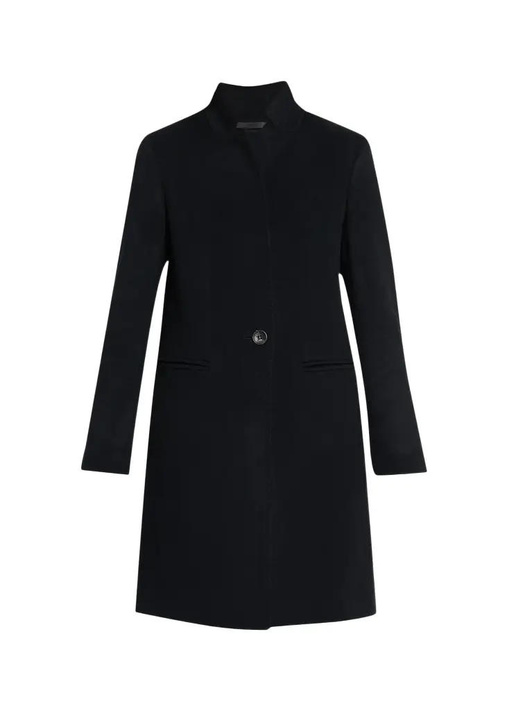 Cinzia Rocca Inverted Notch Collar Pure Wool Coat