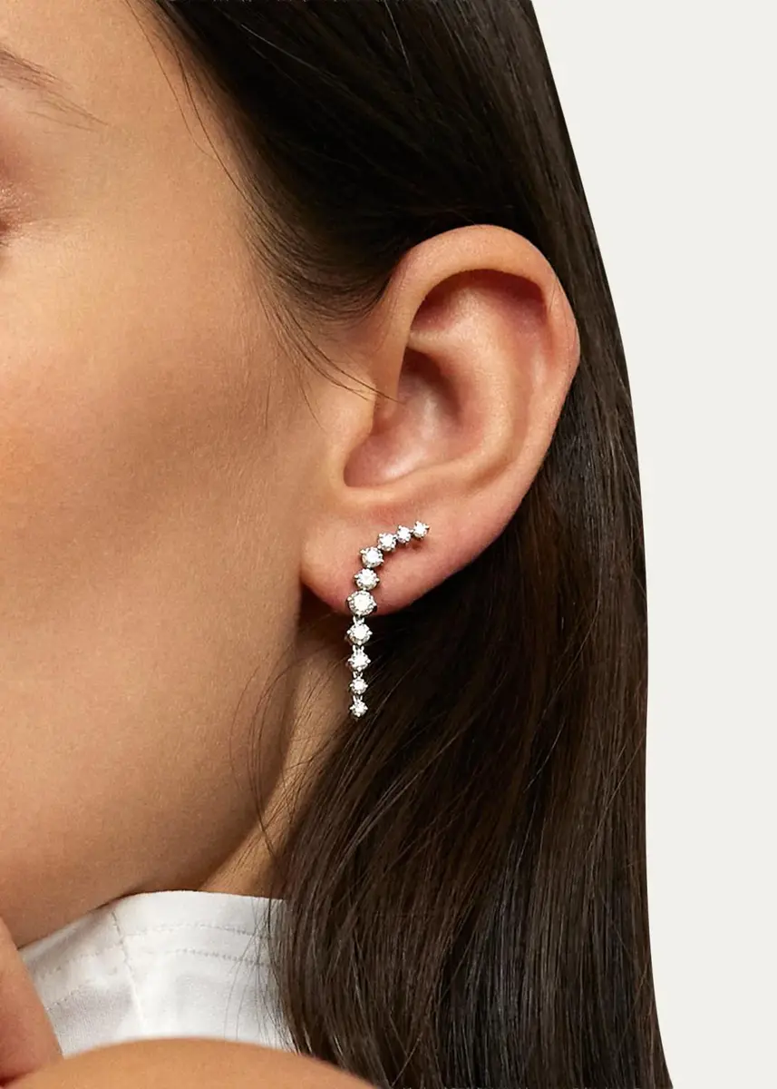 Melissa Kaye Aria Dagger 18K Yellow Gold Diamond Earrings | Thumbnail 2 Melissa Kaye Aria Dagger 18K Yellow Gold Diamond Earrings | Thumbnail 2