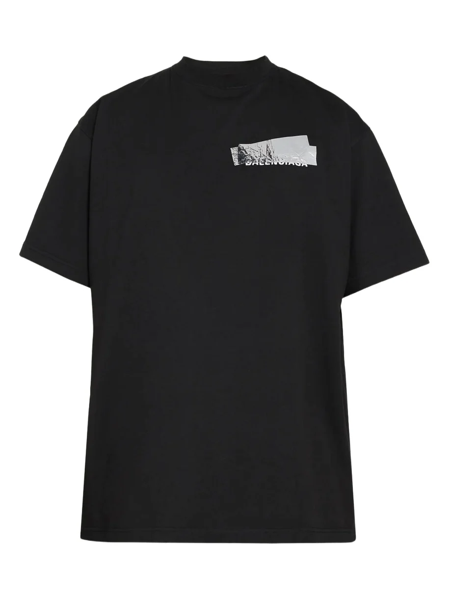 Men's Oversized Tape Logo T-Shirt