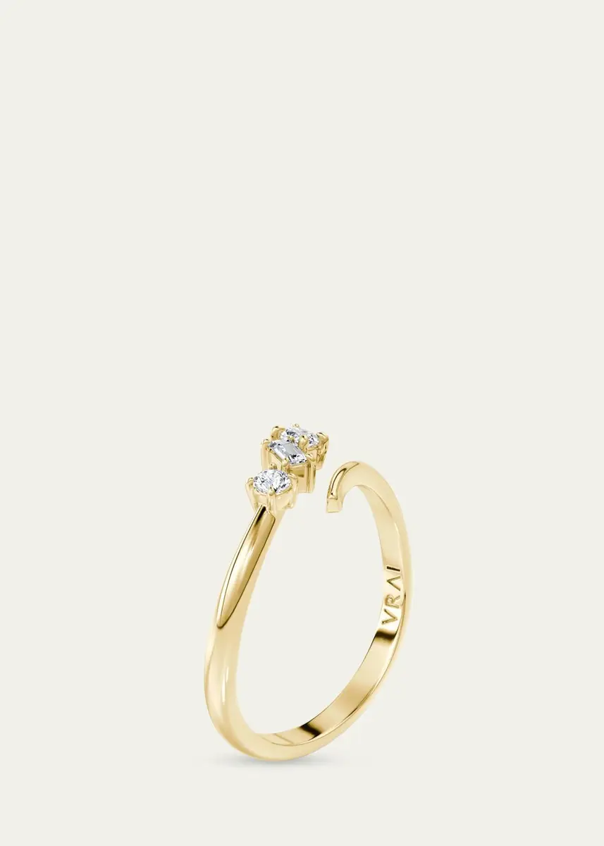 VRAI 14K Yellow Gold Lab-Grown Diamond Orion Bypass Ring, 0.19tcw | Thumbnail 2 VRAI 14K Yellow Gold Lab-Grown Diamond Orion Bypass Ring, 0.19tcw | Thumbnail 2