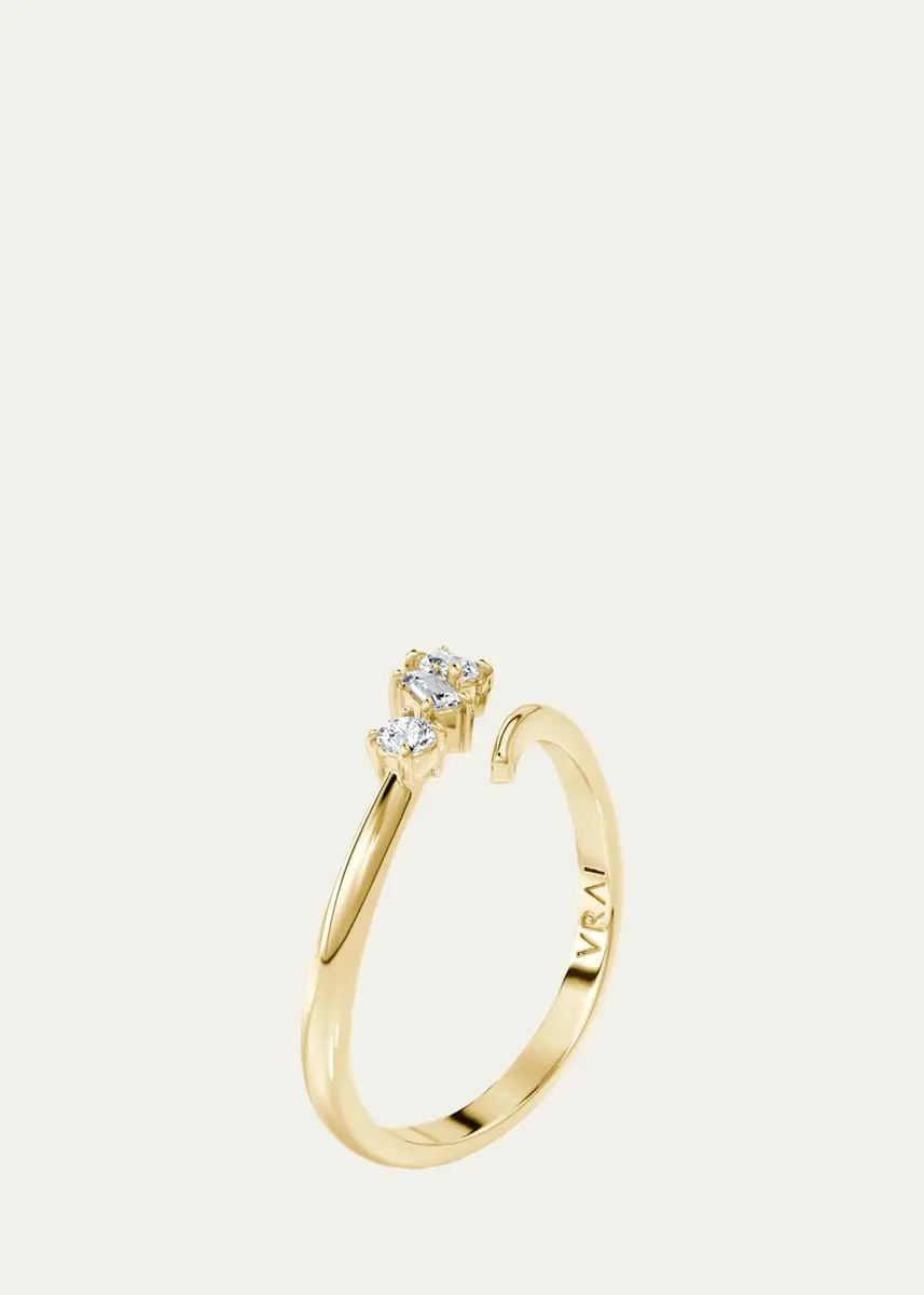 VRAI 14K Yellow Gold Lab-Grown Diamond Orion Bypass Ring, 0.19tcw | Thumbnail 2 VRAI 14K Yellow Gold Lab-Grown Diamond Orion Bypass Ring, 0.19tcw | Thumbnail 2