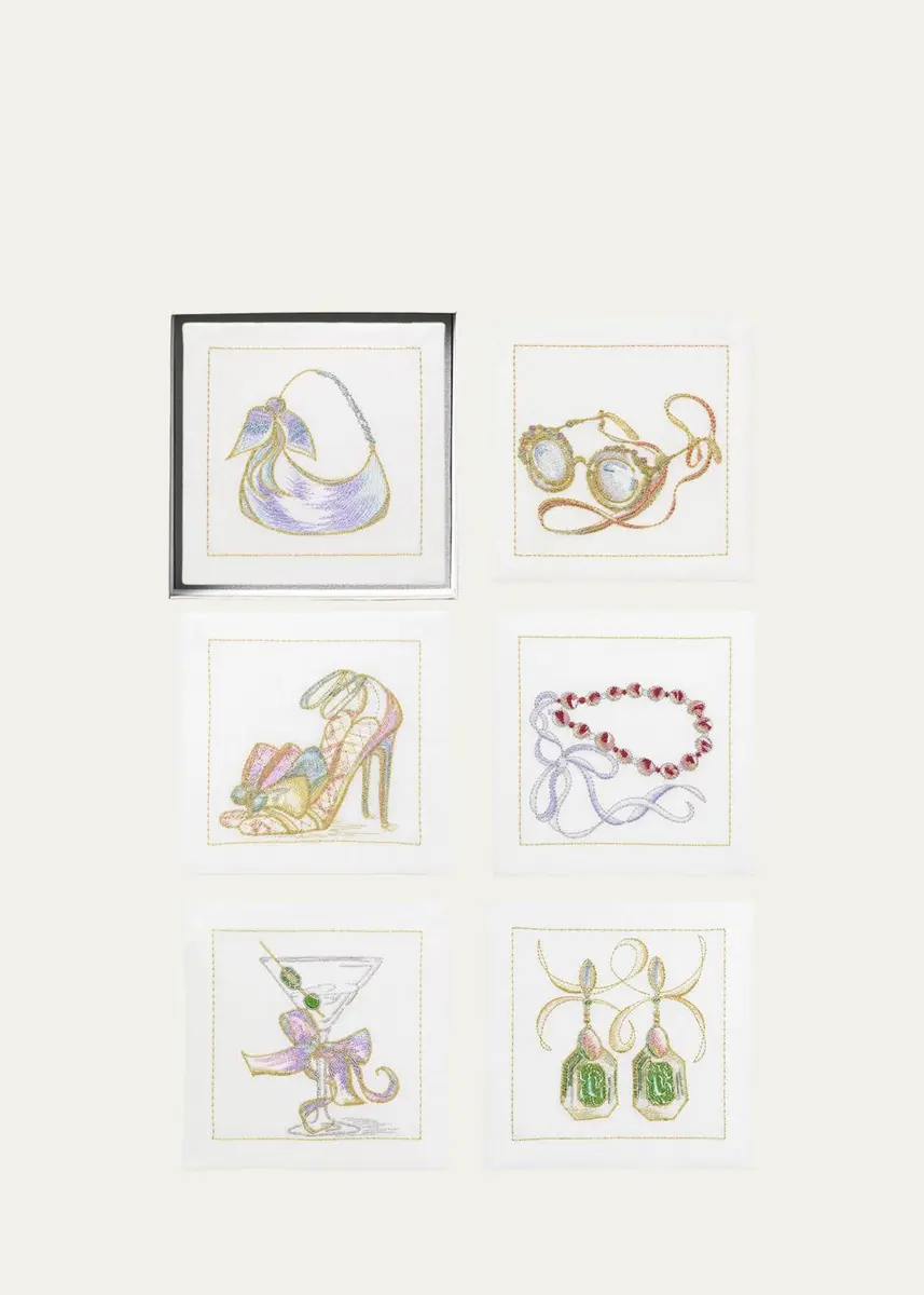 Kim Seybert BG Embroidered Cocktail Napkins, Set of 6 | Thumbnail 3 Kim Seybert BG Embroidered Cocktail Napkins, Set of 6 | Thumbnail 3