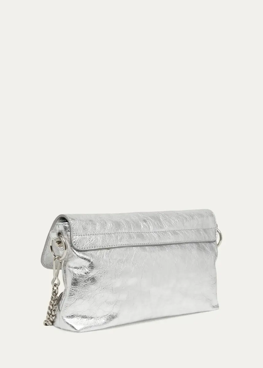 Balenciaga Le City Metallic Arena Leather Clutch Bag | Thumbnail 3
