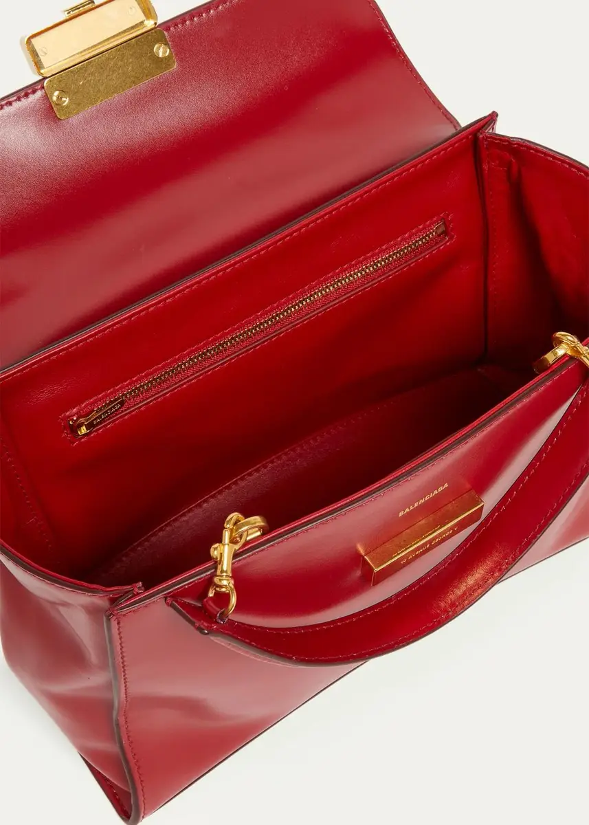 Balenciaga Hourglass Avenue Box Leather Top-Handle Bag | Thumbnail 4 Balenciaga Hourglass Avenue Box Leather Top-Handle Bag | Thumbnail 4