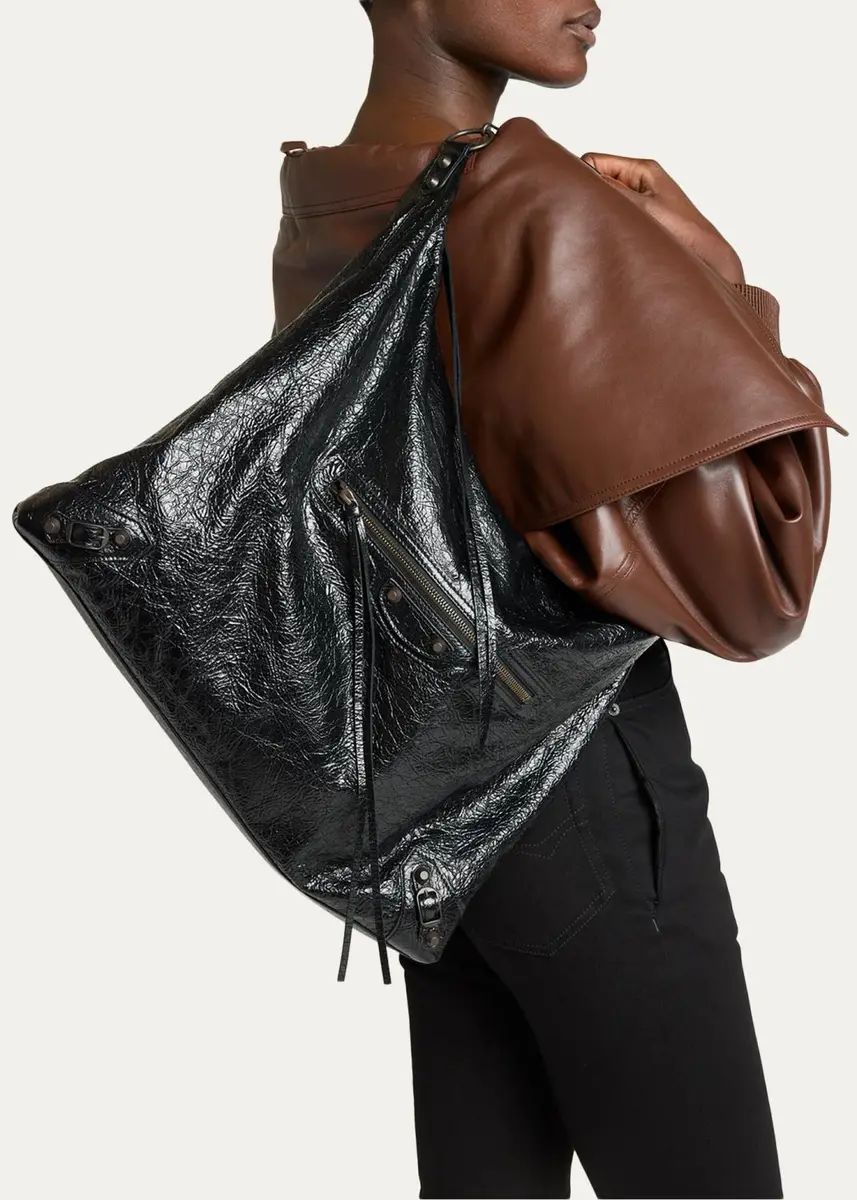 Balenciaga Le City Large Arena Leather Hobo Bag | Thumbnail 2