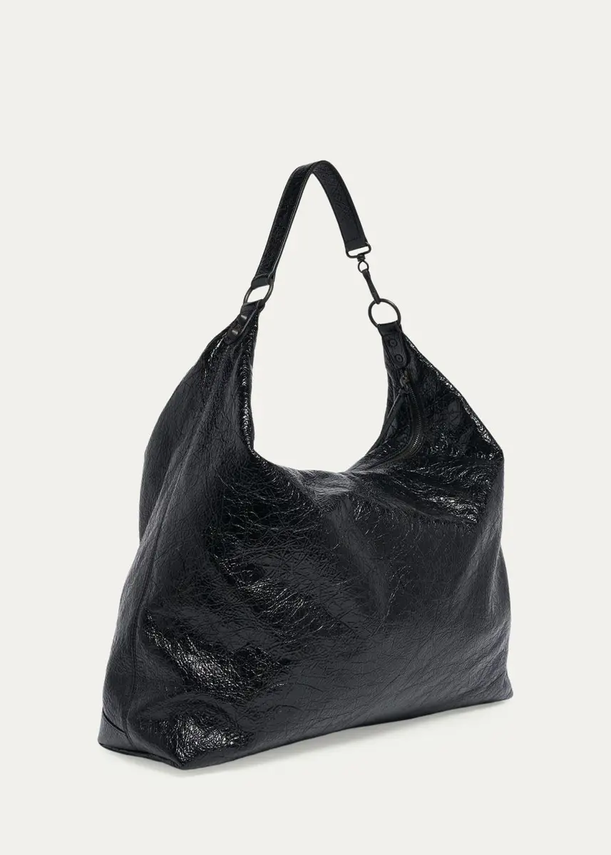 Balenciaga Le City Large Arena Leather Hobo Bag | Thumbnail 3