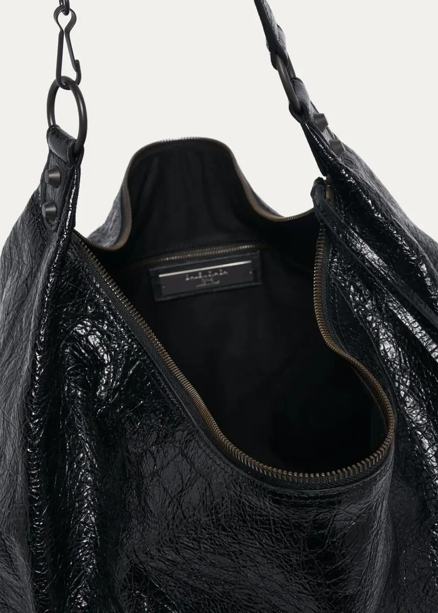 Balenciaga Le City Large Arena Leather Hobo Bag | Thumbnail 4