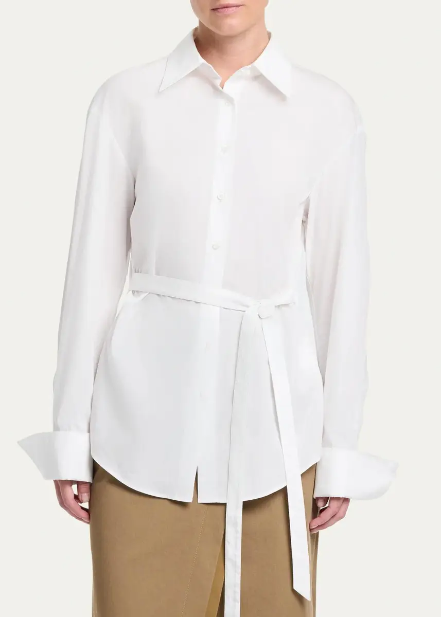 TWP The Night We Met Belted Button-Front Shirt | Thumbnail 4 TWP The Night We Met Belted Button-Front Shirt | Thumbnail 4