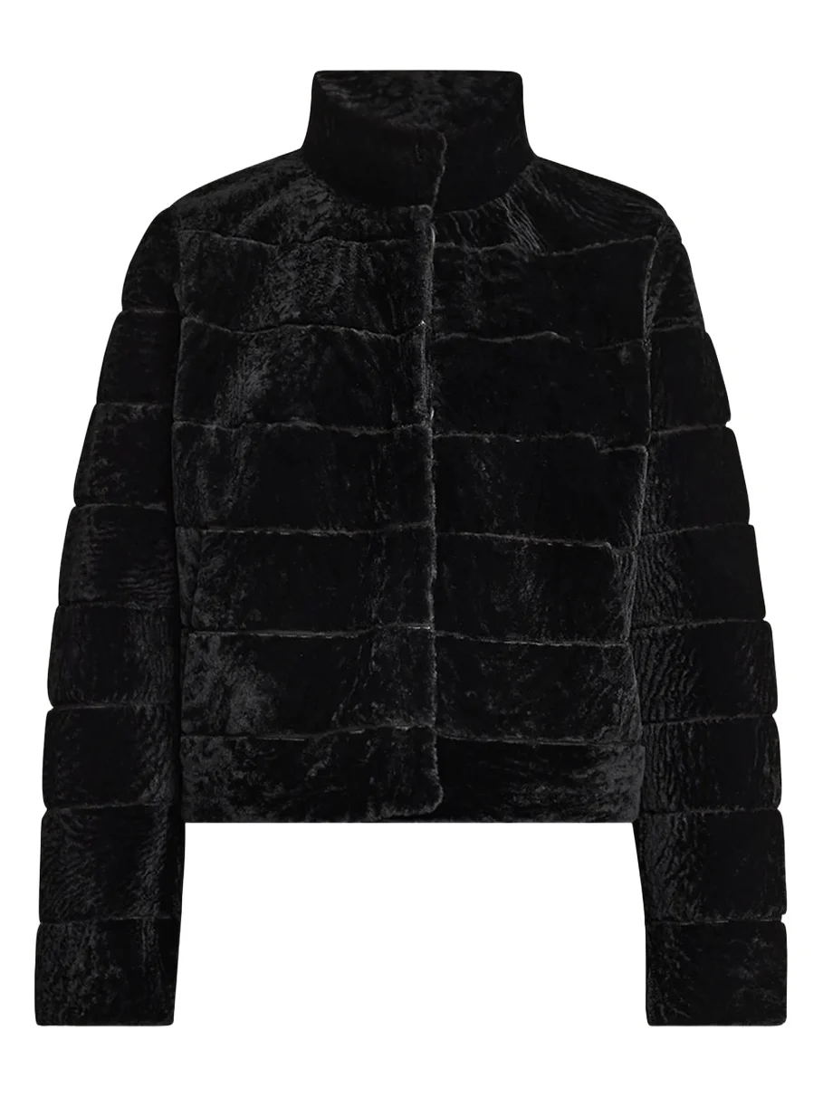 Reversible Textured Lamb Shearling Jacket Reversible Textured Lamb Shearling Jacket