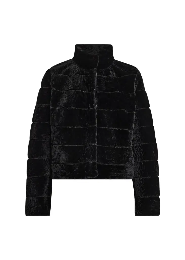 Gorski Reversible Textured Lamb Shearling Jacket