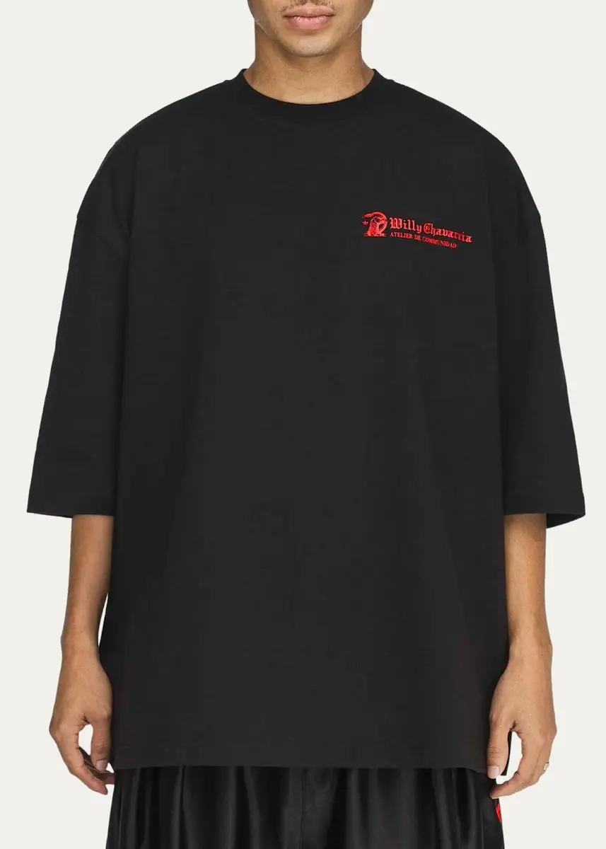 Adidas Men's x Willy Chavarria Atelier Cotton T-Shirt | Thumbnail 4