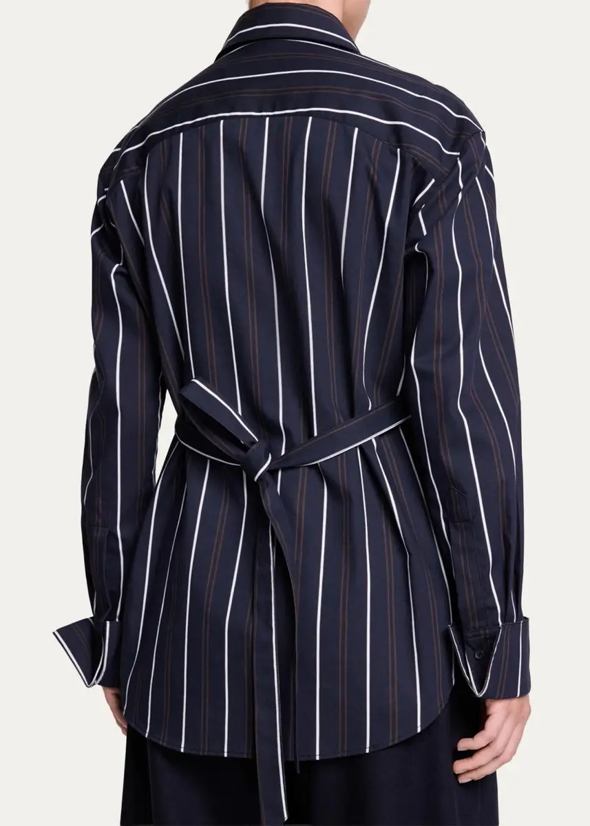 TWP The Night We Met Striped Cotton-Blend Shirt | Thumbnail 3 TWP The Night We Met Striped Cotton-Blend Shirt | Thumbnail 3