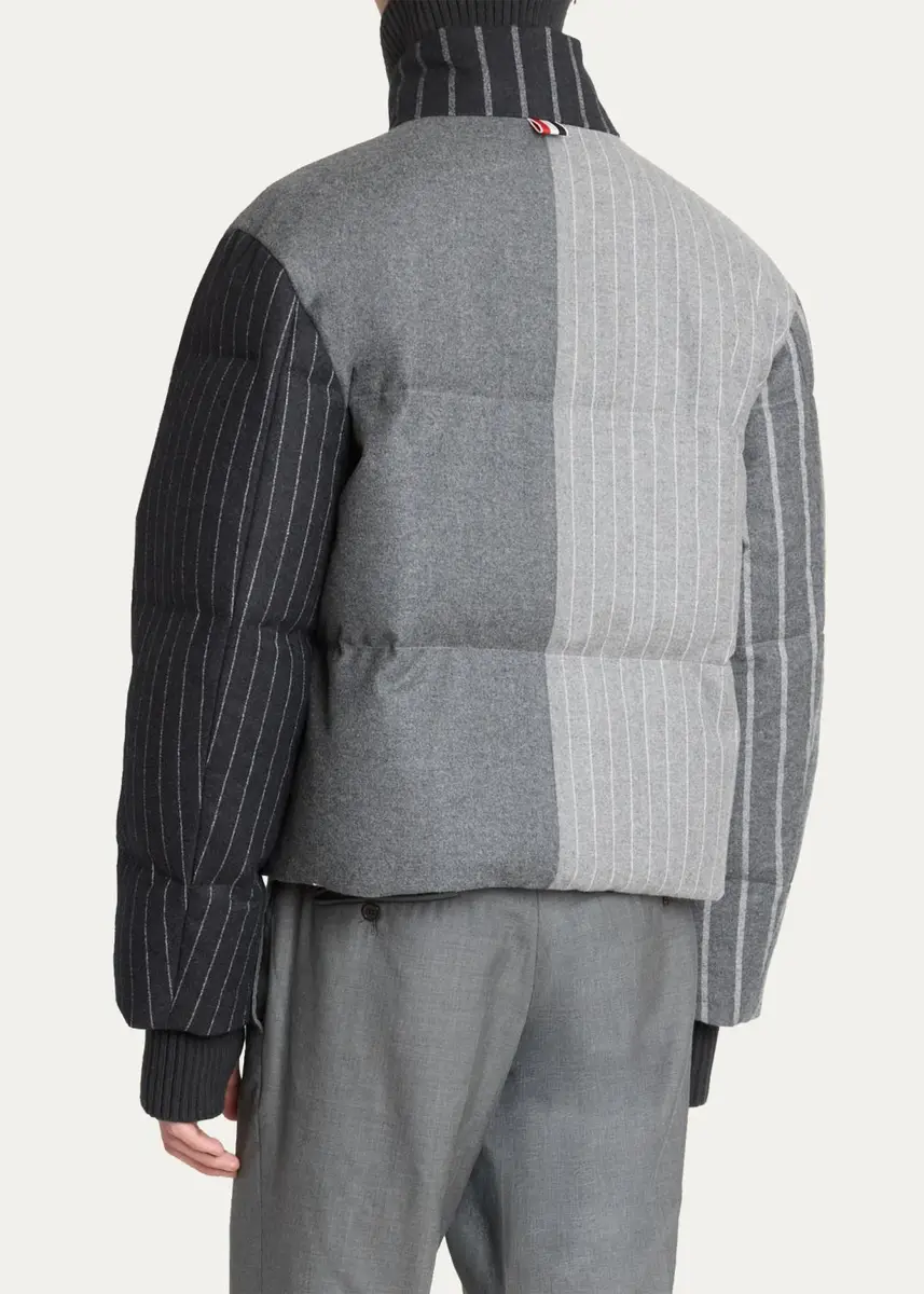 Thom Browne Chalk Striped Flannel Down Jacket | Thumbnail 3 Thom Browne Chalk Striped Flannel Down Jacket | Thumbnail 3