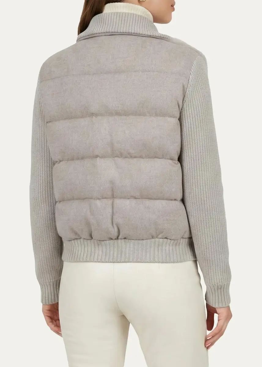 Gorski Shearling-Front Mixed Media Jacket | Thumbnail 3 Gorski Shearling-Front Mixed Media Jacket | Thumbnail 3
