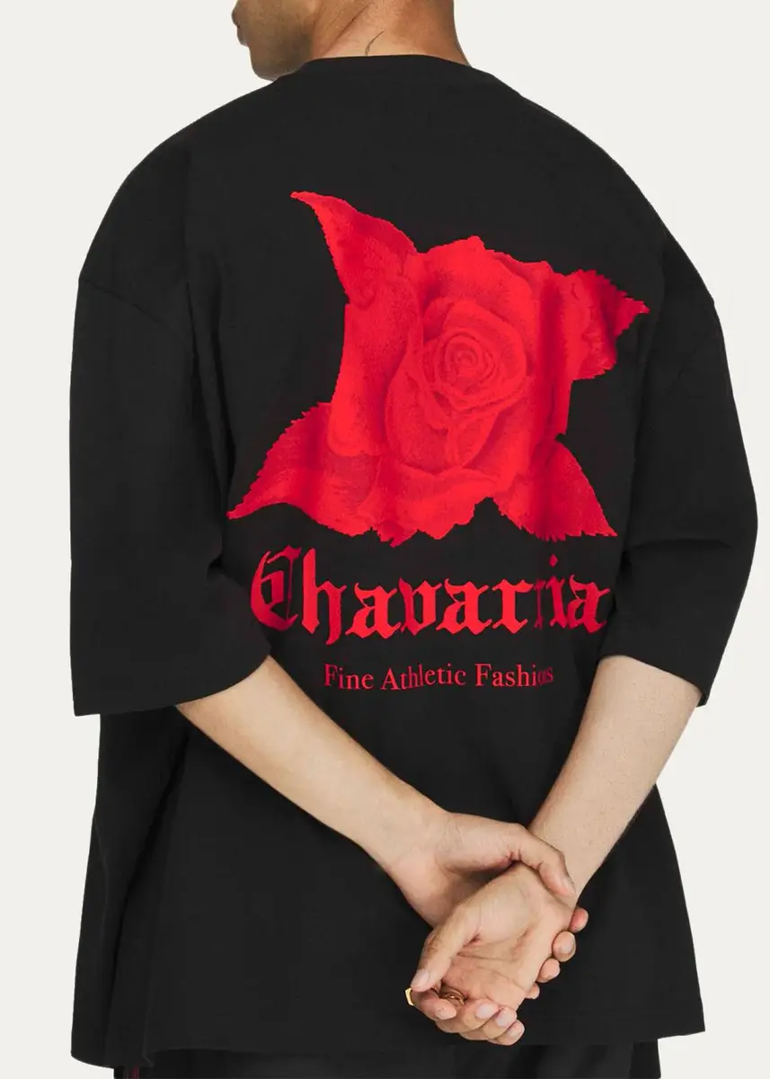Adidas Men's x Willy Chavarria Dark Rose Cotton T-Shirt | Thumbnail 5
