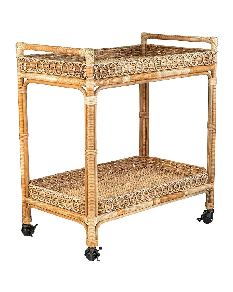Juliska Provence Rattan Bar Cart