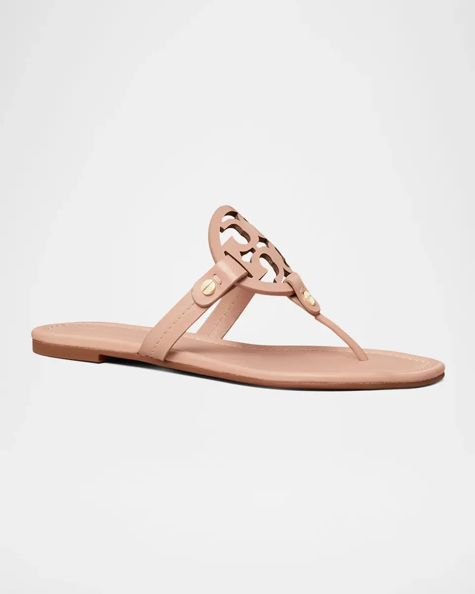 Tory Burch Miller Leather Logo Thong Sandals | Thumbnail 4 Tory Burch Miller Leather Logo Thong Sandals | Thumbnail 4