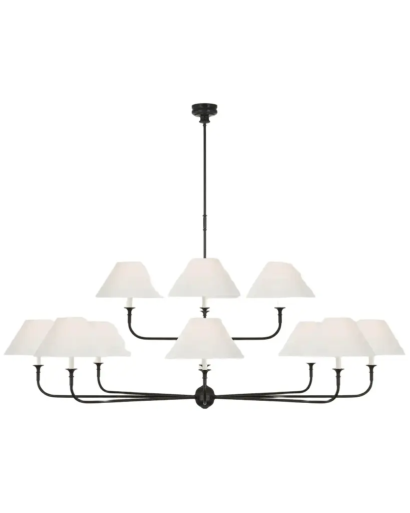 Visual Comfort Signature Piaf Oversized Two-Tier Chandelier by Thomas O 'Brien