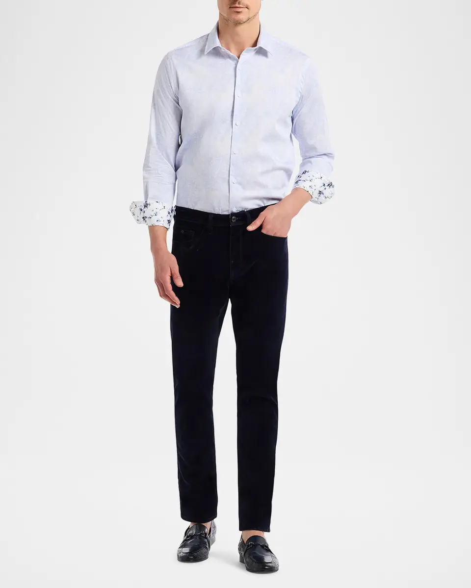 Robert Graham Men's Celestial Velvety Slim Five-Pocket Pants | Thumbnail 2 Robert Graham Men's Celestial Velvety Slim Five-Pocket Pants | Thumbnail 2