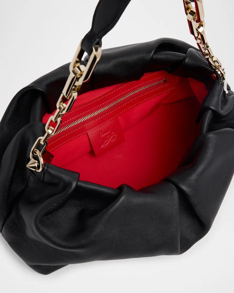 Christian Louboutin Eva Pleated Nappa Leather Shoulder Bag | Thumbnail 3 Christian Louboutin Eva Pleated Nappa Leather Shoulder Bag | Thumbnail 3