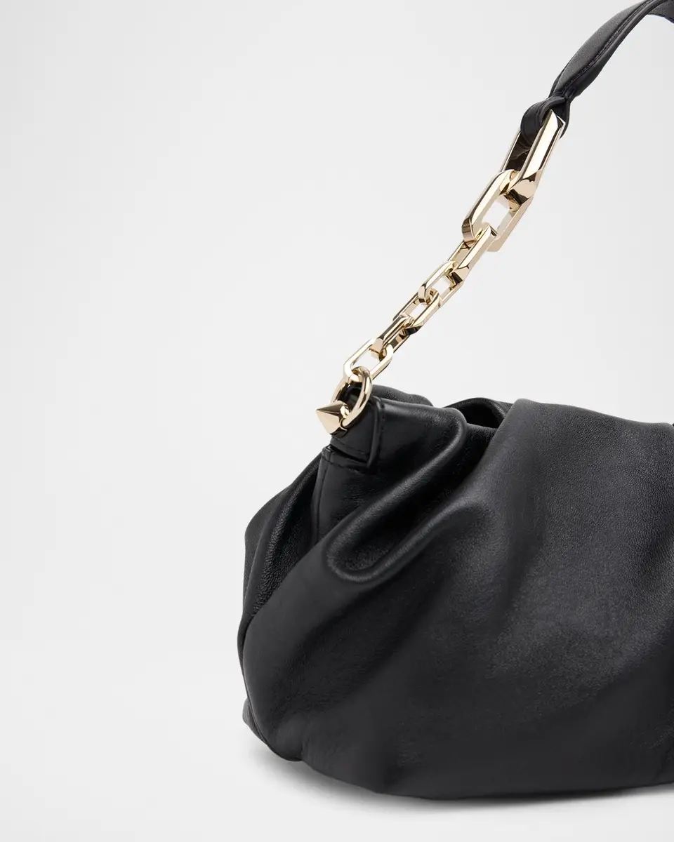 Christian Louboutin Eva Pleated Nappa Leather Shoulder Bag | Thumbnail 4 Christian Louboutin Eva Pleated Nappa Leather Shoulder Bag | Thumbnail 4