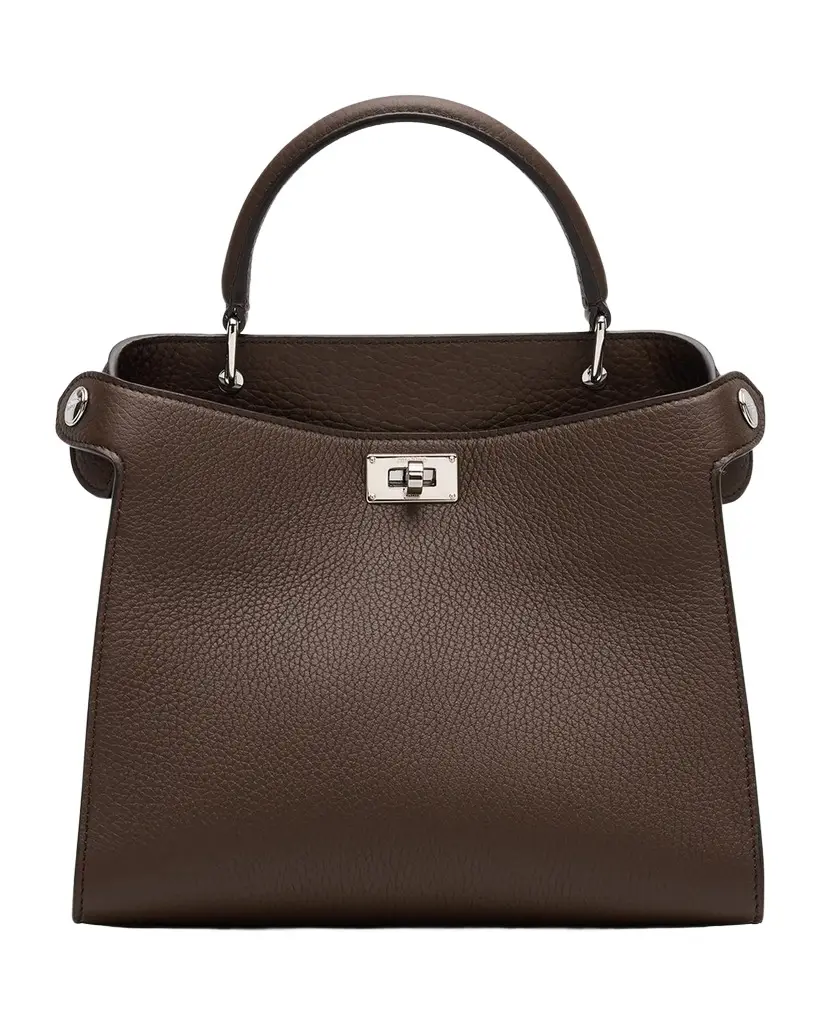 Michino Paris Lutece Mini Grained Leather Top-Handle Bag
