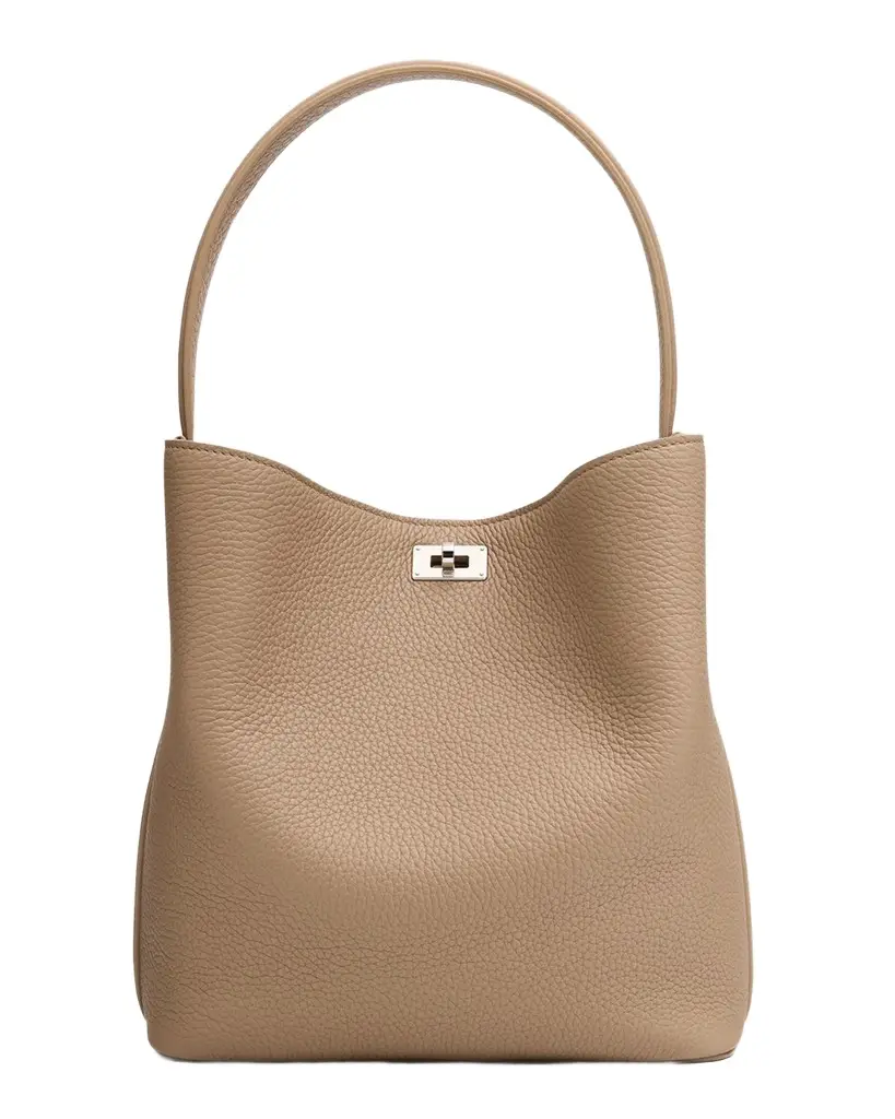 Michino Paris Odeon PM Grain Leather Bucket Bag