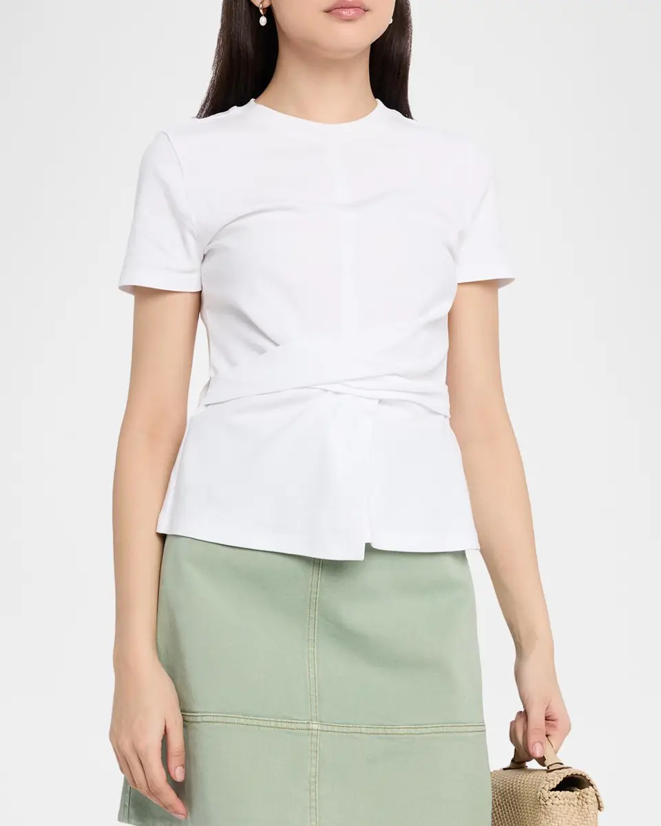 TANYA TAYLOR Kelsey Short-Sleeve Gathered Tee | Thumbnail 4 TANYA TAYLOR Kelsey Short-Sleeve Gathered Tee | Thumbnail 4