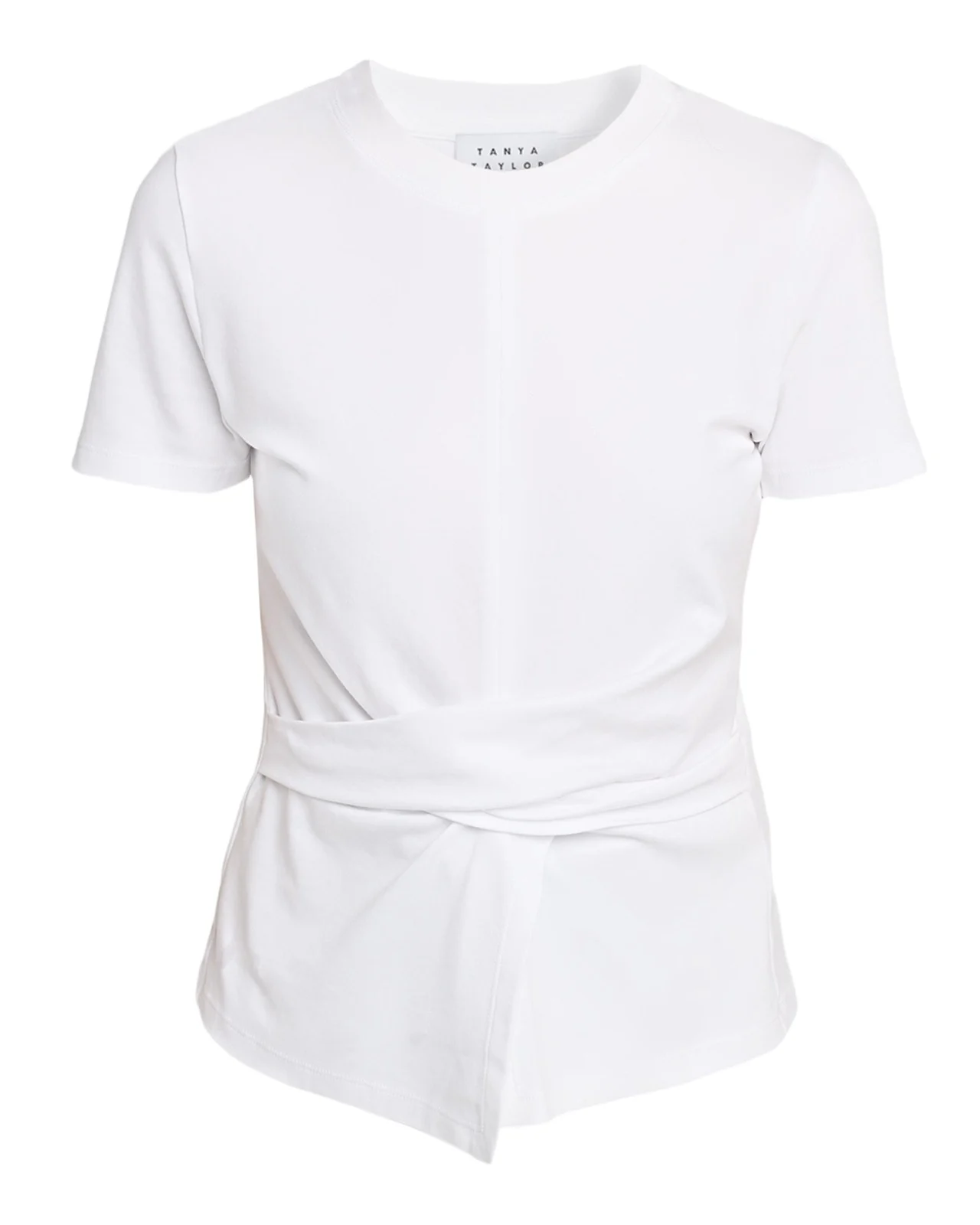 TANYA TAYLOR Kelsey Short-Sleeve Gathered Tee