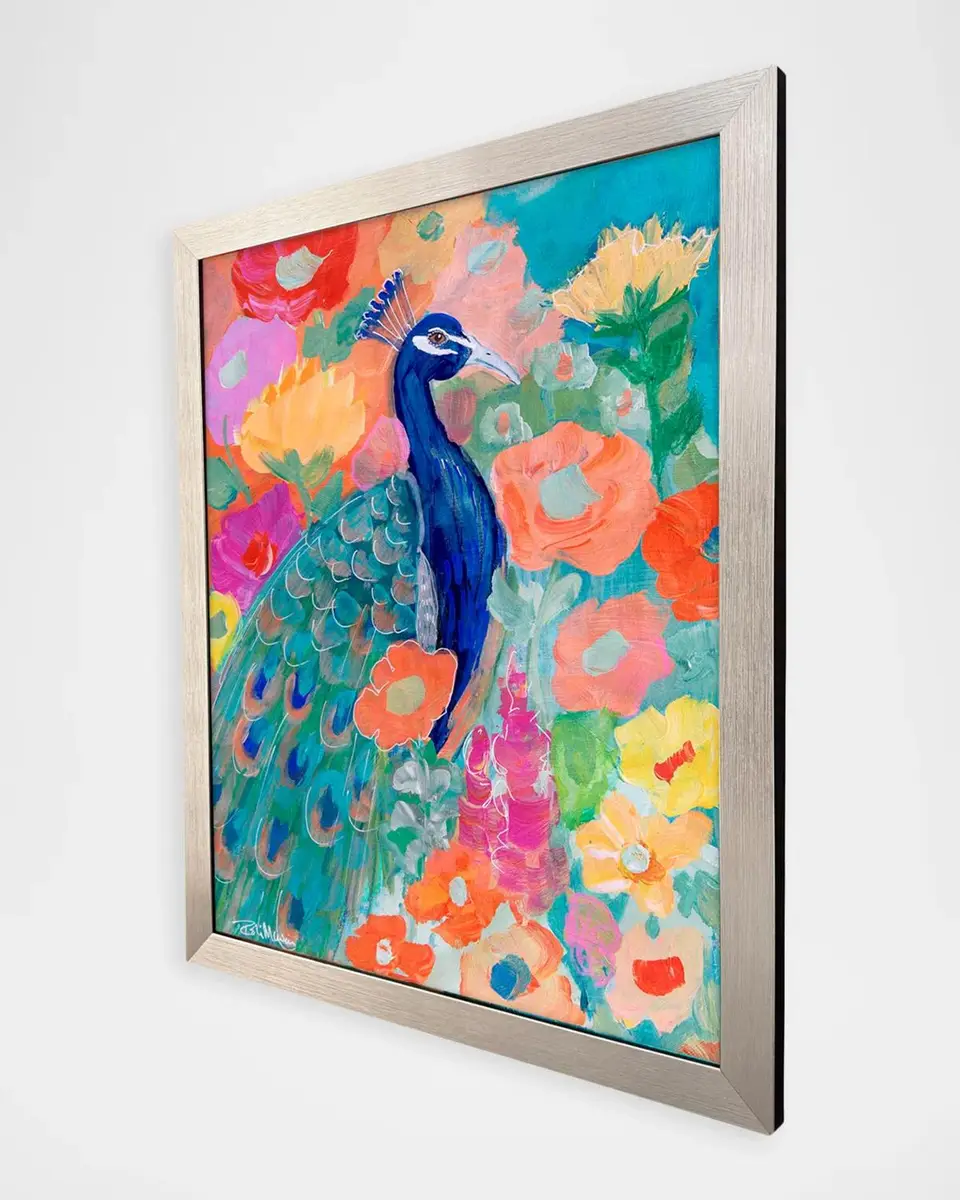 Paragon Decors "Floral Peacock I" Framed Giclee by Maria | Thumbnail 2 Paragon Decors "Floral Peacock I" Framed Giclee by Maria | Thumbnail 2