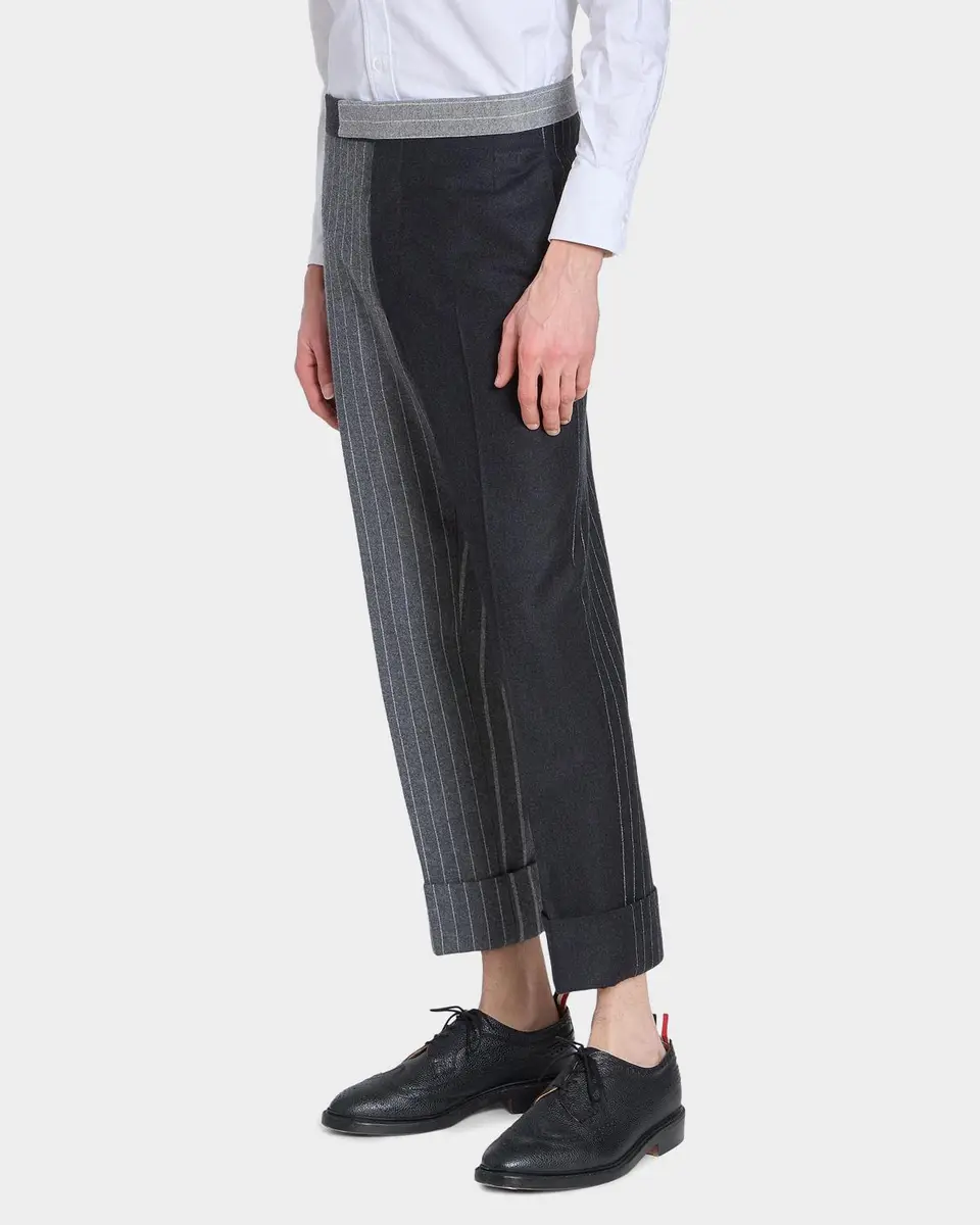 Thom Browne Men's Fit 1 Classic Backstrap Banker Stripe Flannel Trousers | Thumbnail 6 Thom Browne Men's Fit 1 Classic Backstrap Banker Stripe Flannel Trousers | Thumbnail 6