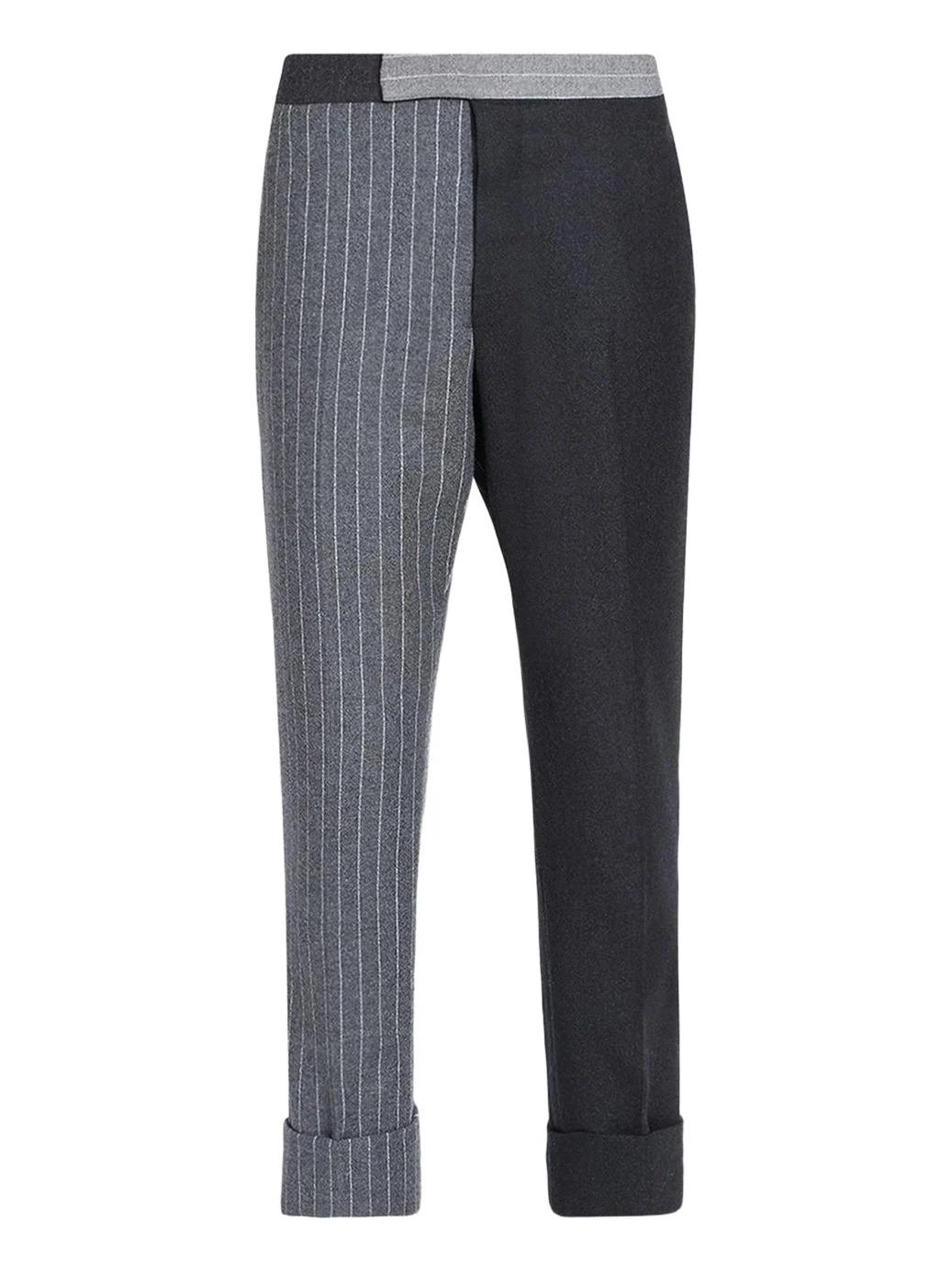 Thom Browne Men's Fit 1 Classic Backstrap Banker Stripe Flannel Trousers