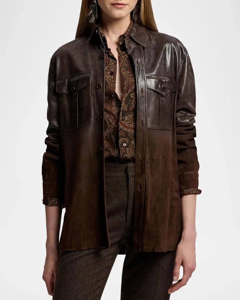 Ralph Lauren Collection Landry Lamb-Suede Shirt | Thumbnail 4 Ralph Lauren Collection Landry Lamb-Suede Shirt | Thumbnail 4