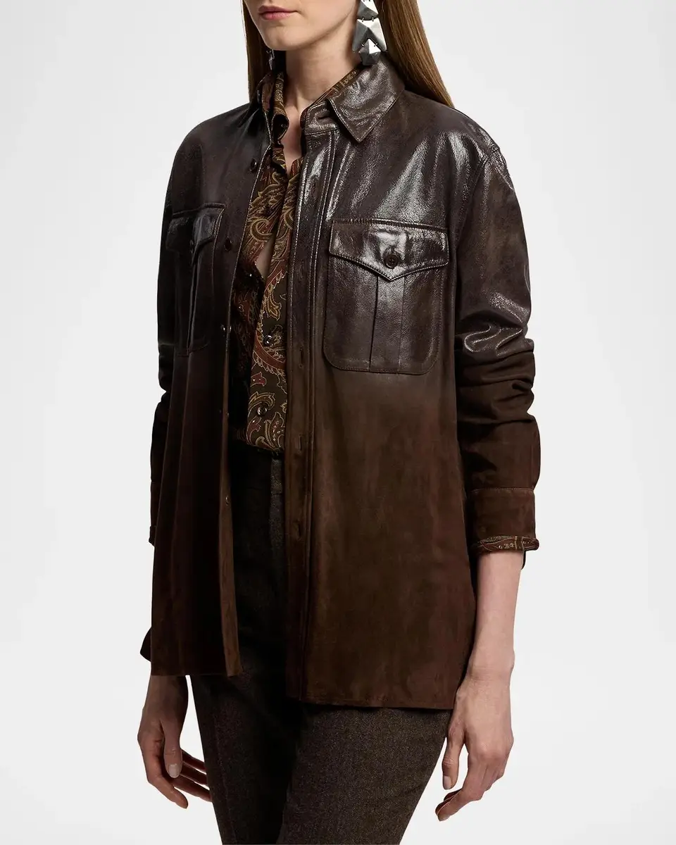 Ralph Lauren Collection Landry Lamb-Suede Shirt | Thumbnail 6 Ralph Lauren Collection Landry Lamb-Suede Shirt | Thumbnail 6