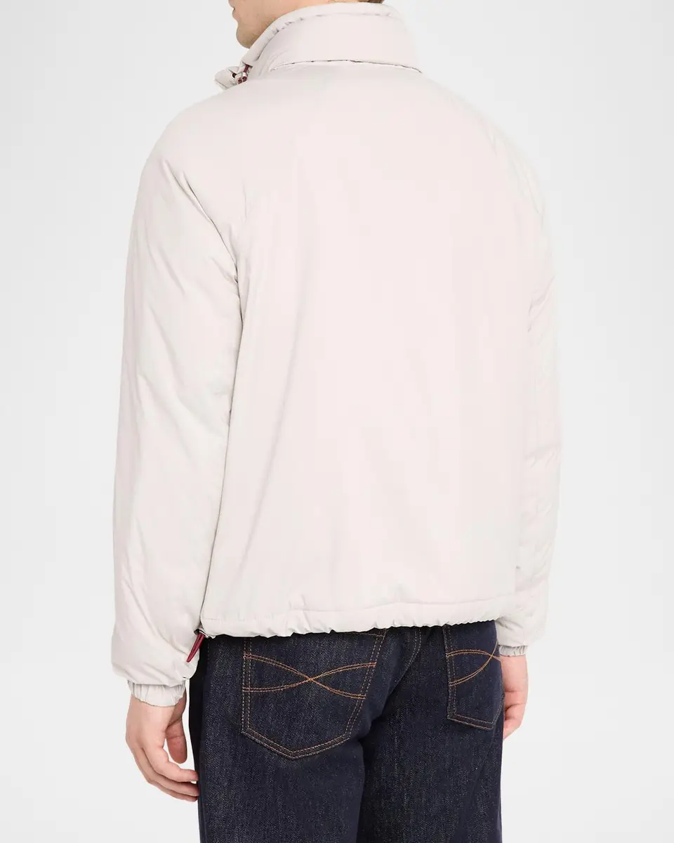 Brunello Cucinelli Men's Thermor Stand Collar Full-Zip Jacket | Thumbnail 3 Brunello Cucinelli Men's Thermor Stand Collar Full-Zip Jacket | Thumbnail 3